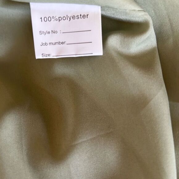 One Shoulder Pleated Satin Maxi Dress Size 6 Nwt Green - Picture 6 of 8